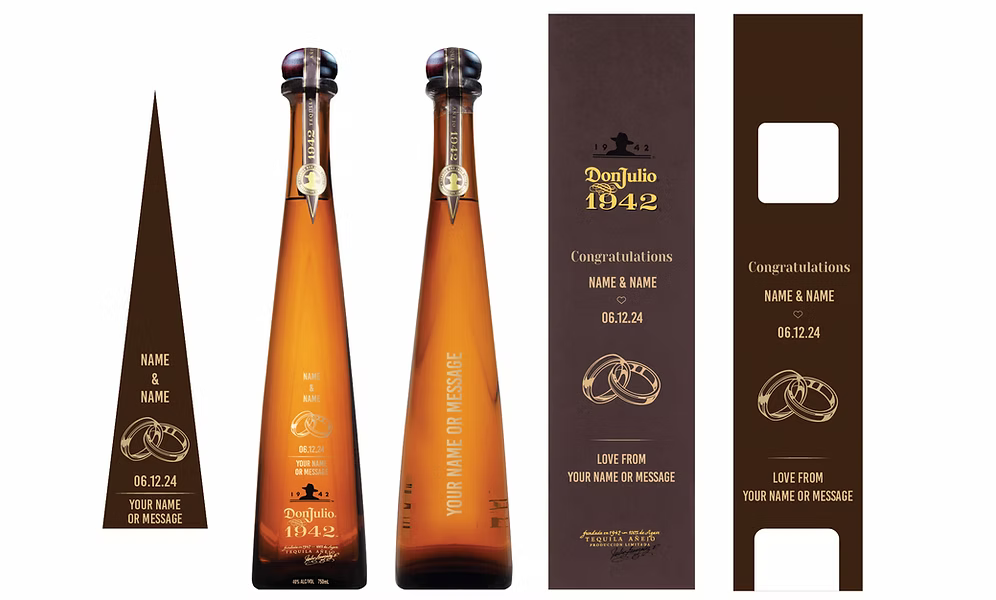 Don Julio 1942 700 ml with FREE Bottle & Box Customized Engraving