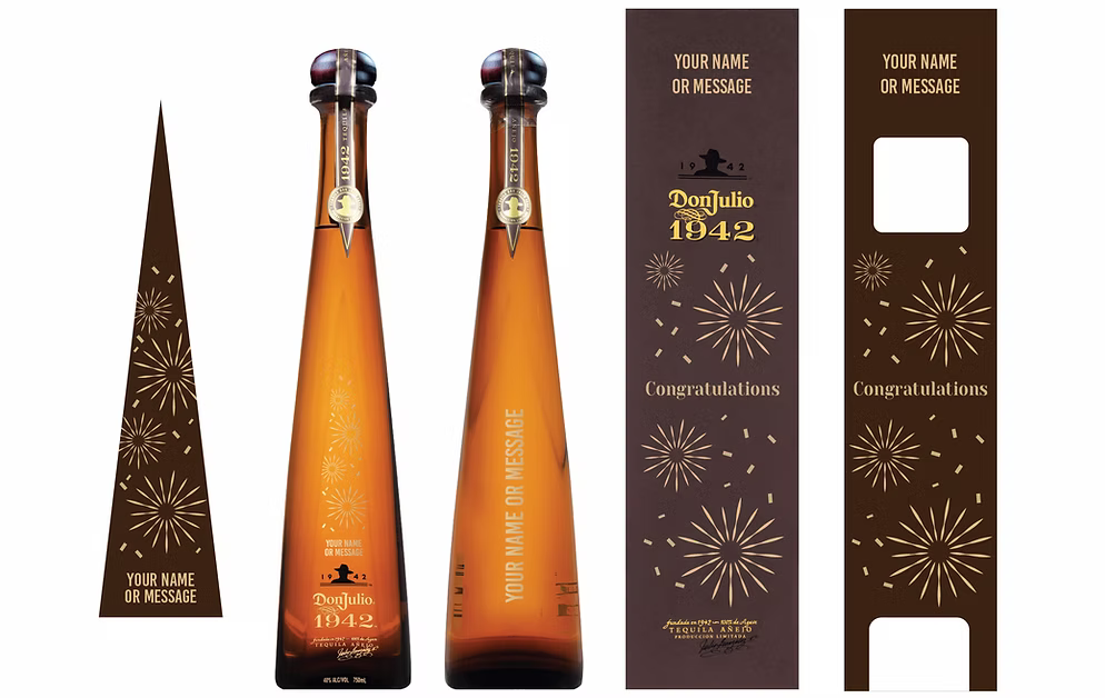 Don Julio 1942 700 ml with FREE Bottle & Box Customized Engraving