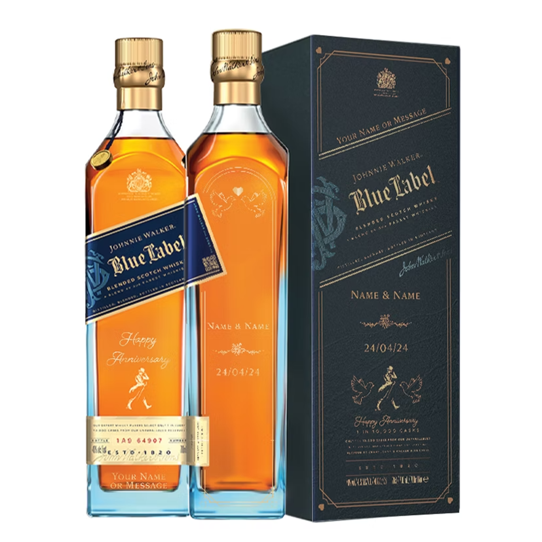 Johnnie Walker Blue Label 750ml with FREE Customized Bottle and Box Engraving P1