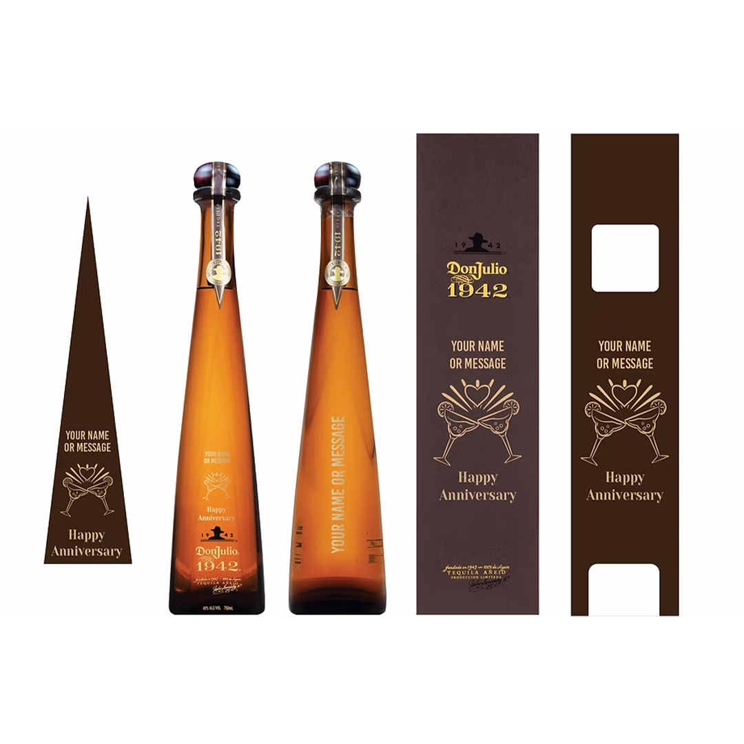 Don Julio 1942 700 ml with FREE Bottle & Box Customized Engraving