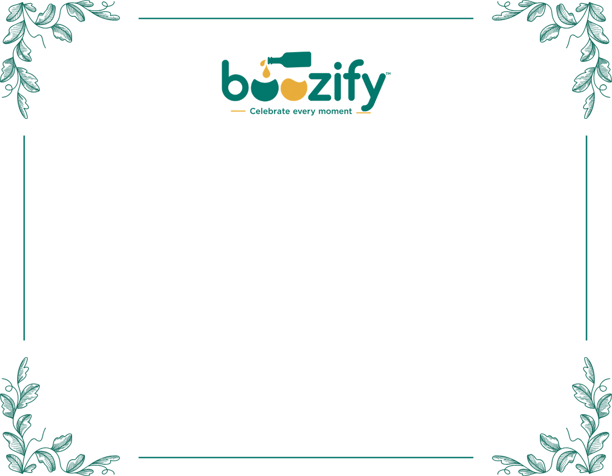Boozify Botanicals Note Card with Sticker & Envelope (3.5 X 4.5")