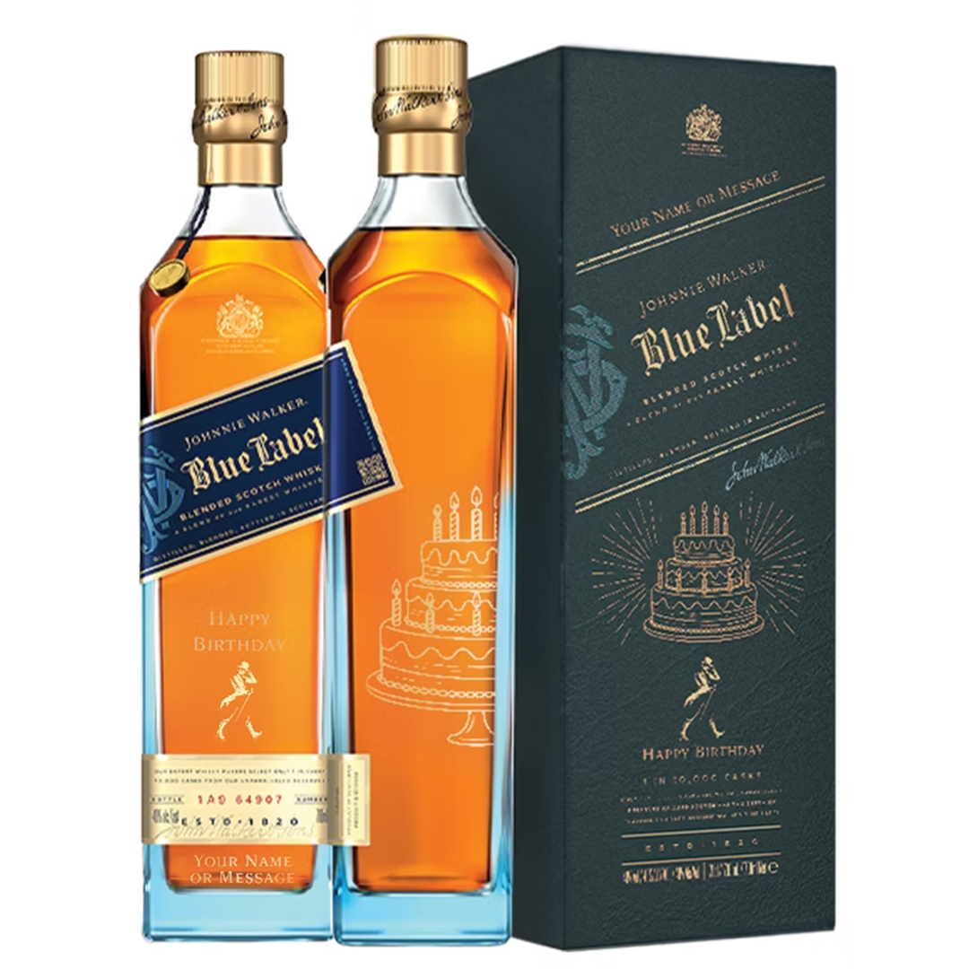 Johnnie Walker Blue Label 750ml with FREE Customized Bottle and Box Engraving P1