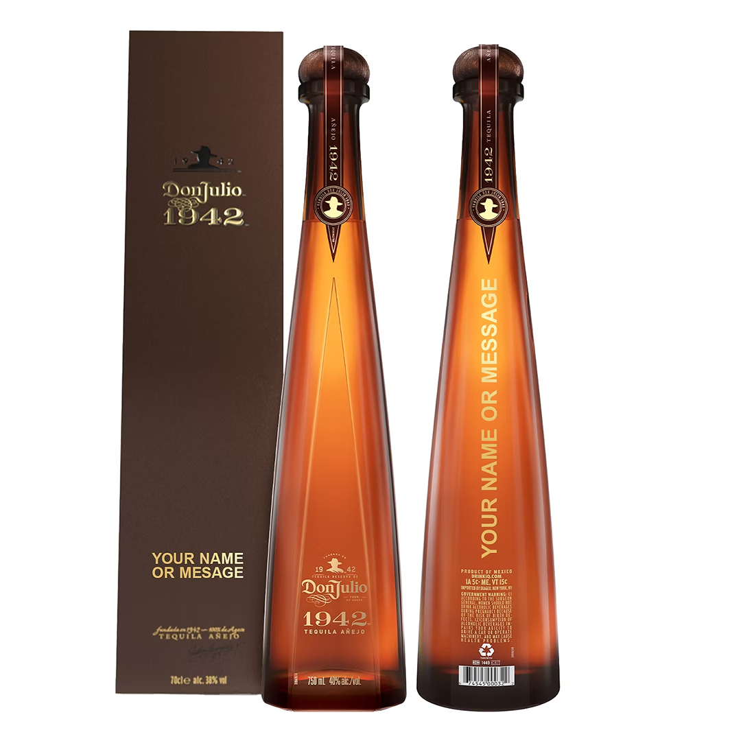 Don Julio 1942 700 ml with FREE Bottle & Box Customized Engraving