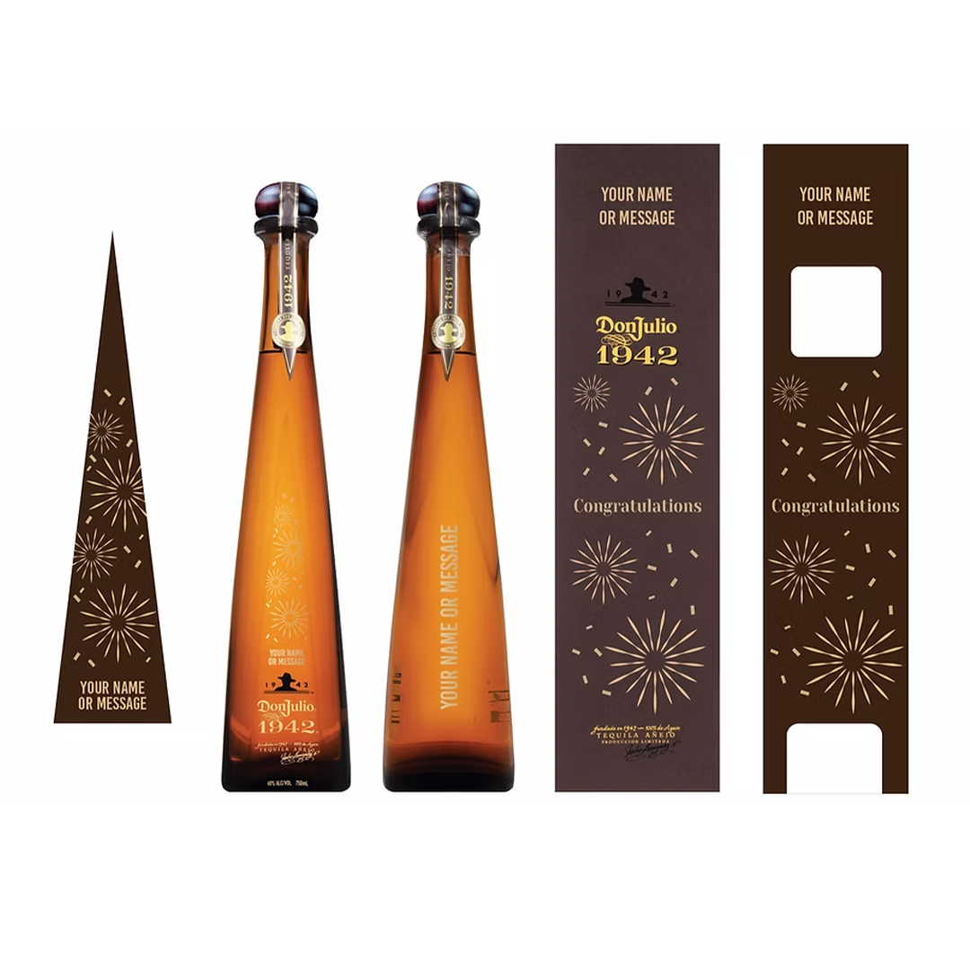 Don Julio 1942 700 ml with FREE Bottle & Box Customized Engraving