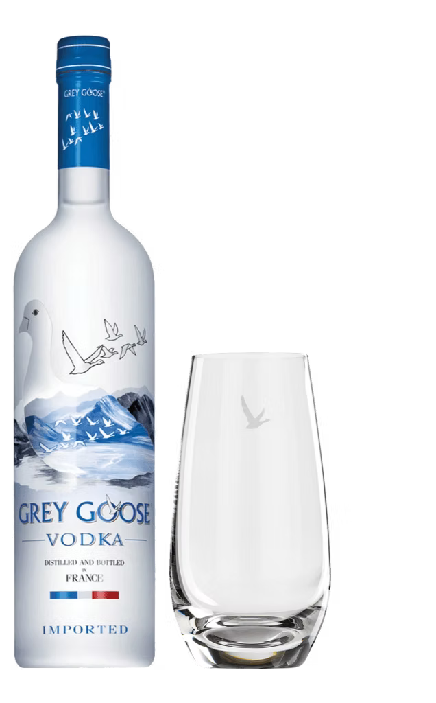 Grey Goose Vodka 750ml + FREE Grey Goose Glass
