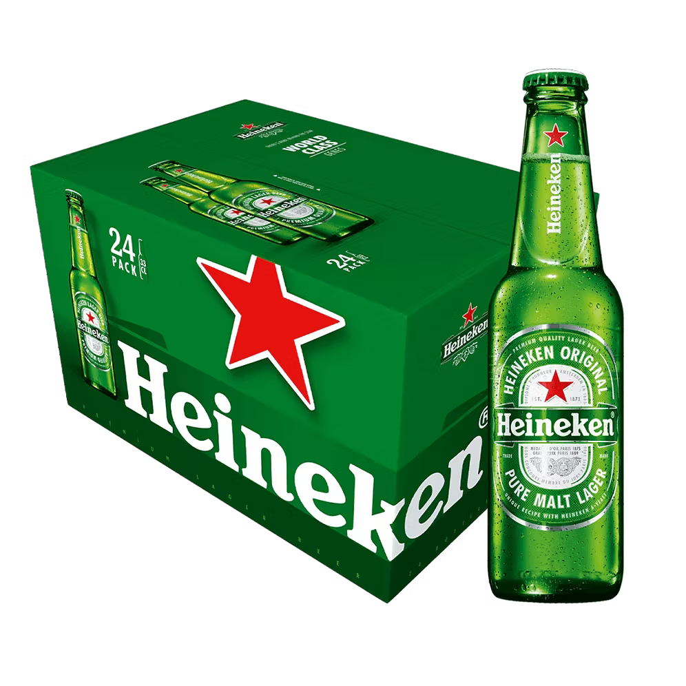 Heineken Original Lager Beer 330 ml Bottle Case of 24