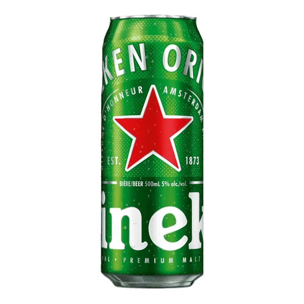 Heineken Original Lager Beer 500 ml Can Case of 24