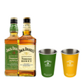 Jack Daniel's Honey and Apple 700ml with FREE Apple Tin Cups and Honey Tin Cup