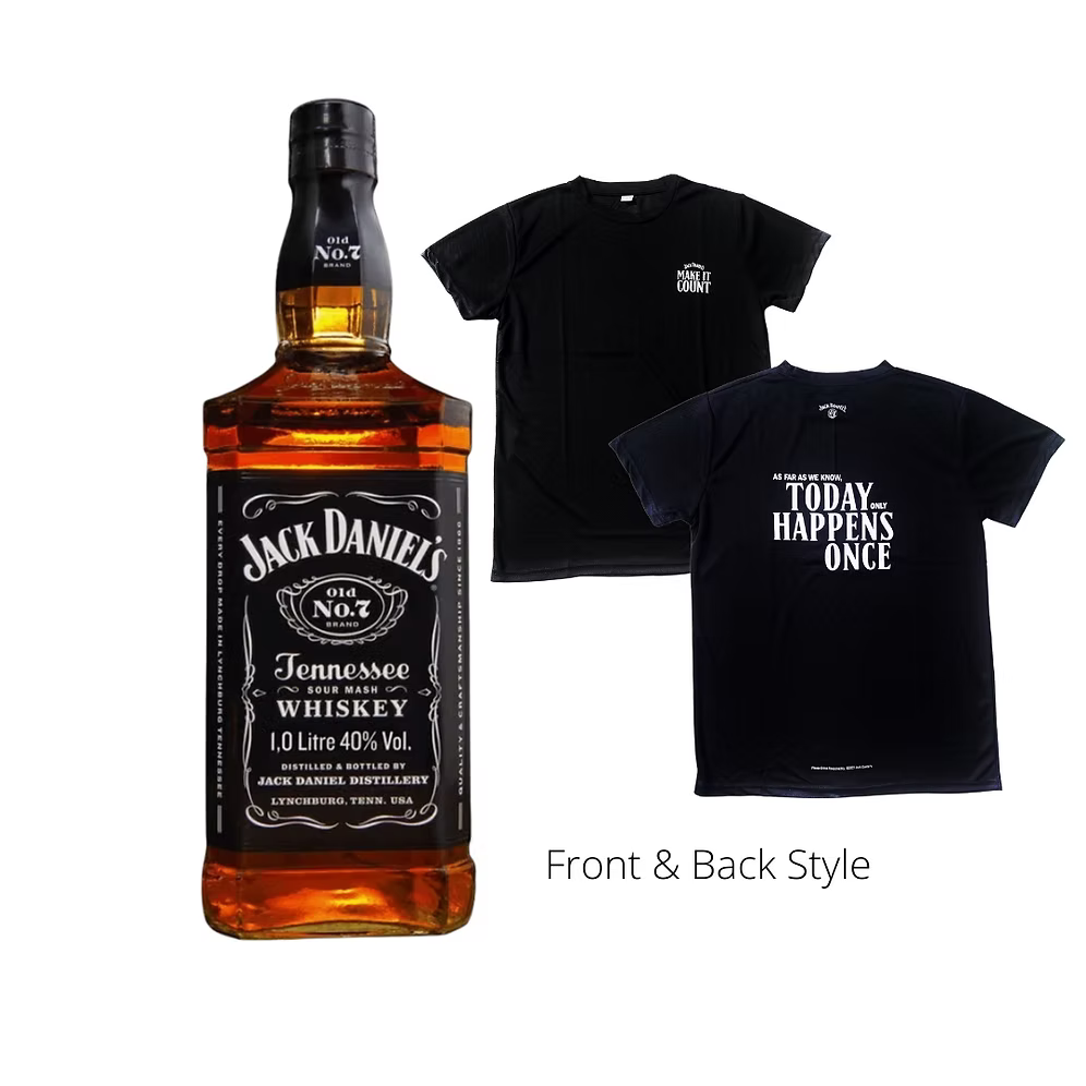 Jack Daniel's Old No 7 1 Liter with FREE Make It Count Dry Fit Shirt