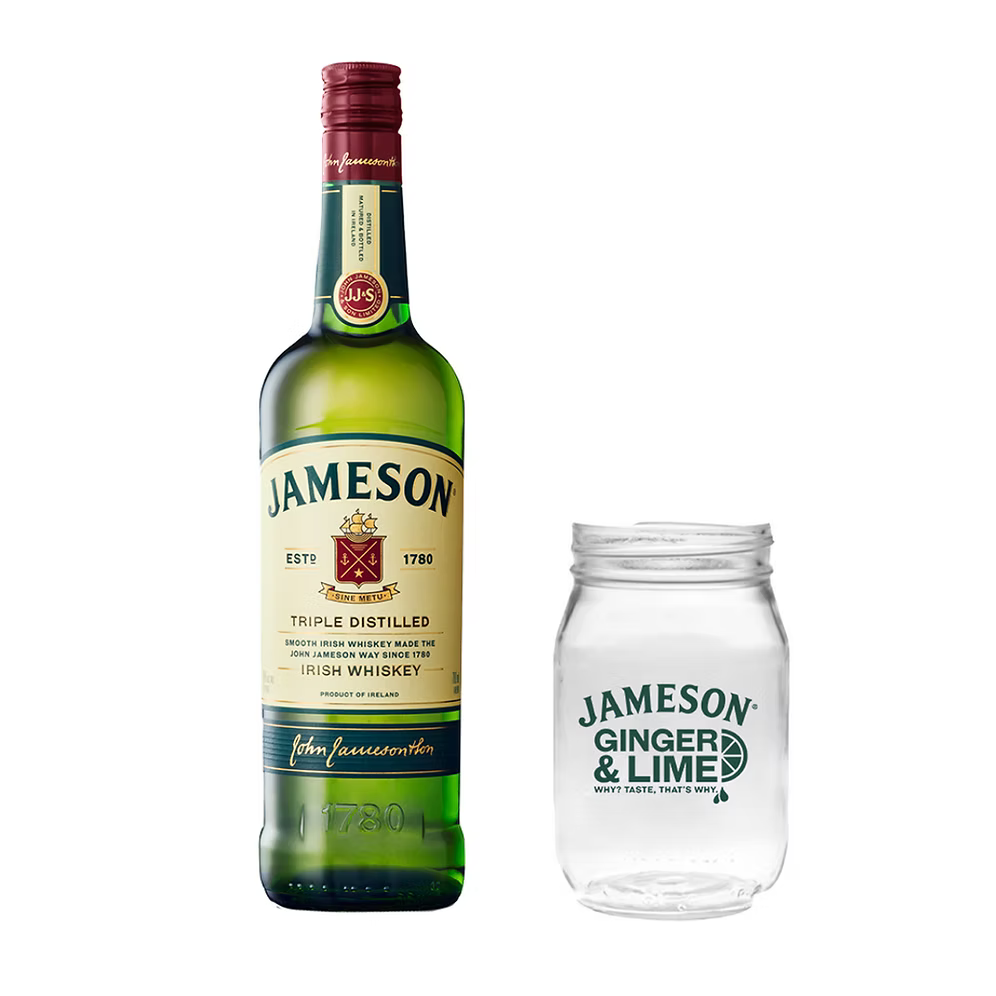 Jameson 700ml + FREE Mason Jar