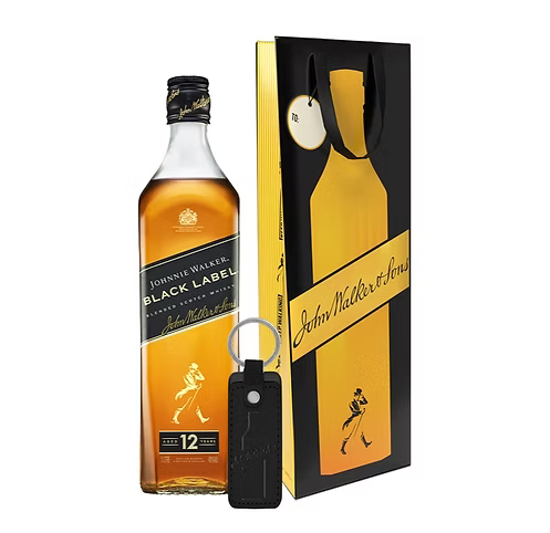 Johnnie Walker Black Label 1L with Gift Bag and Keychain (No Box)