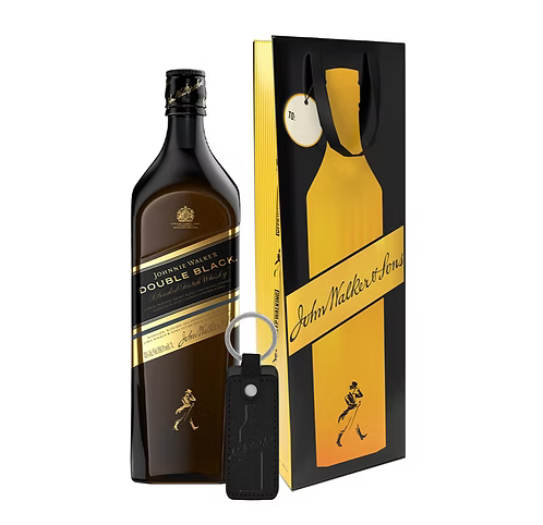 Johnnie Walker Double Black Label 1L with Gift Bag and Keychain (No Box)