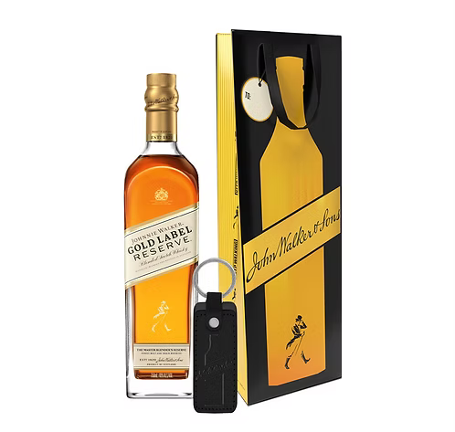 Johnnie Walker Gold Label 750ML with Gift Bag and Keychain
