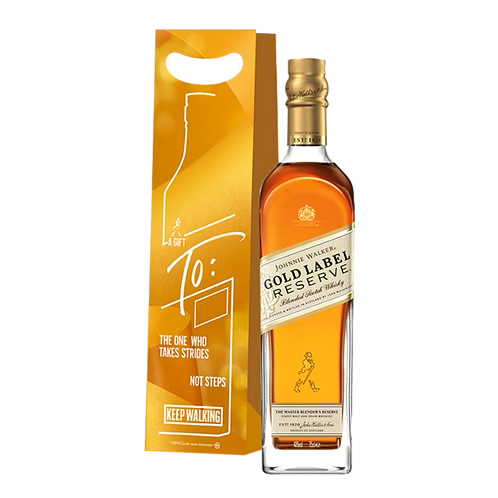 Johnnie Walker Gold Label 750ml with Gift Bag & Note Card