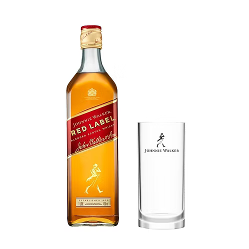 Johnnie Walker Red Label 1L + FREE Highball Glass
