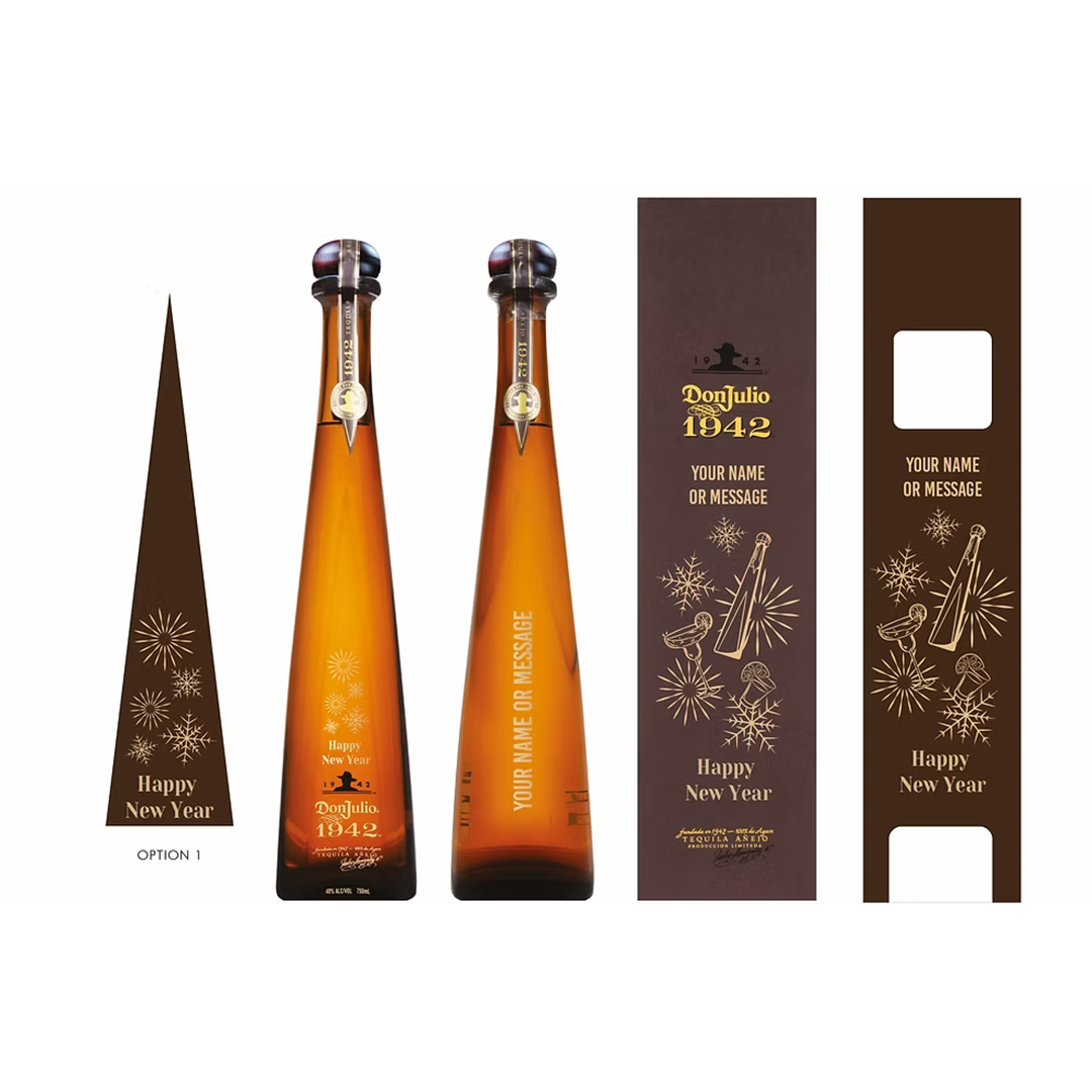 Don Julio 1942 700 ml with FREE Bottle & Box Customized Engraving