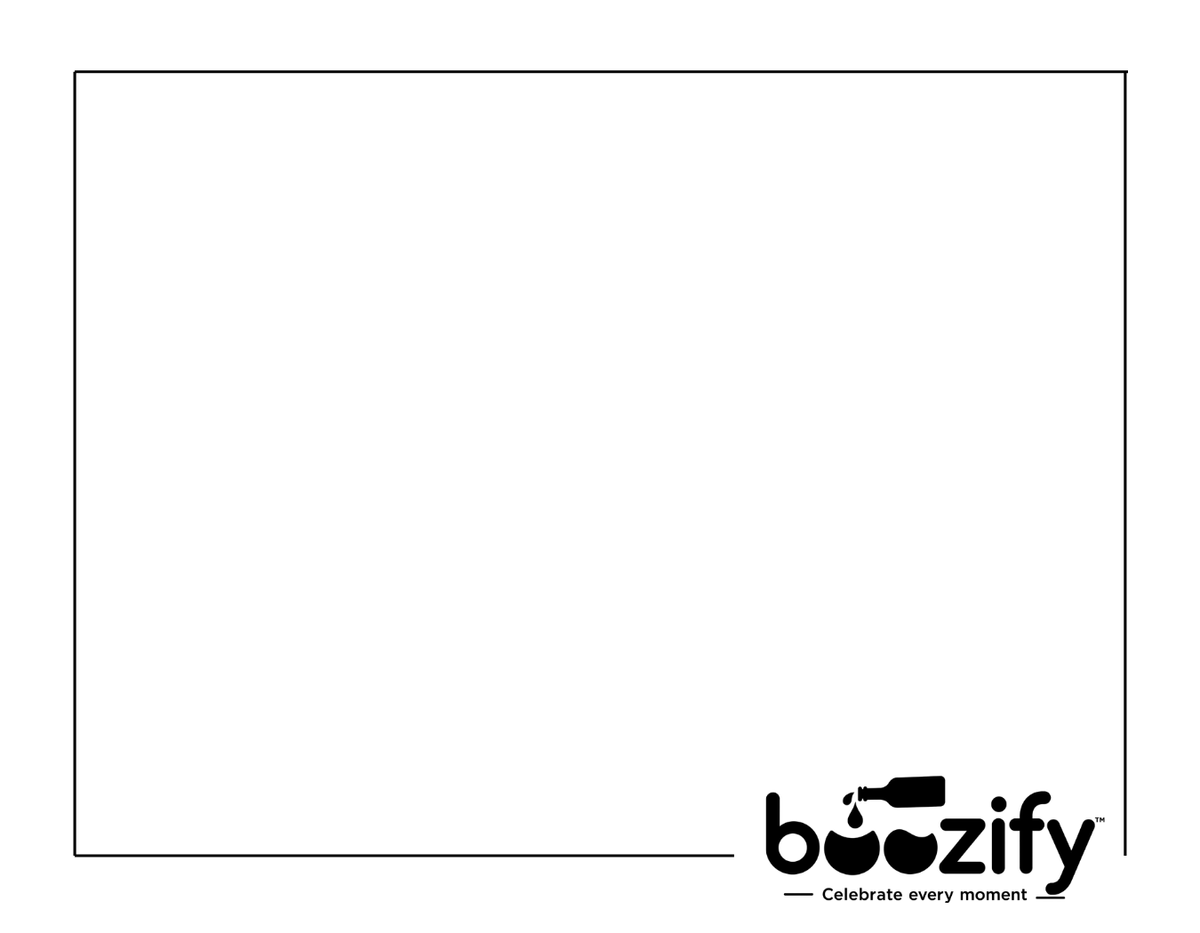 Boozify Signature Frame Note Card with Sticker & Envelope (3.5 X 4.5")