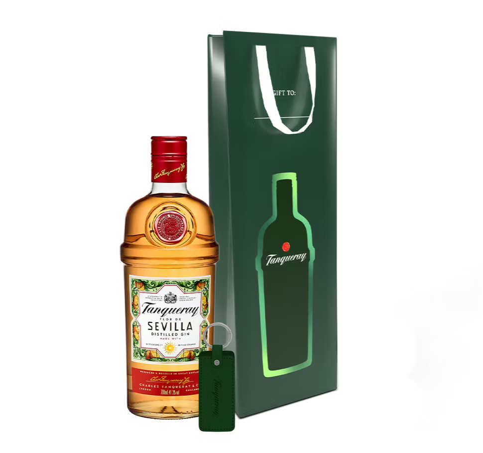 Tanqueray Flor de Sevilla 1L with Gift Bag and Keychain