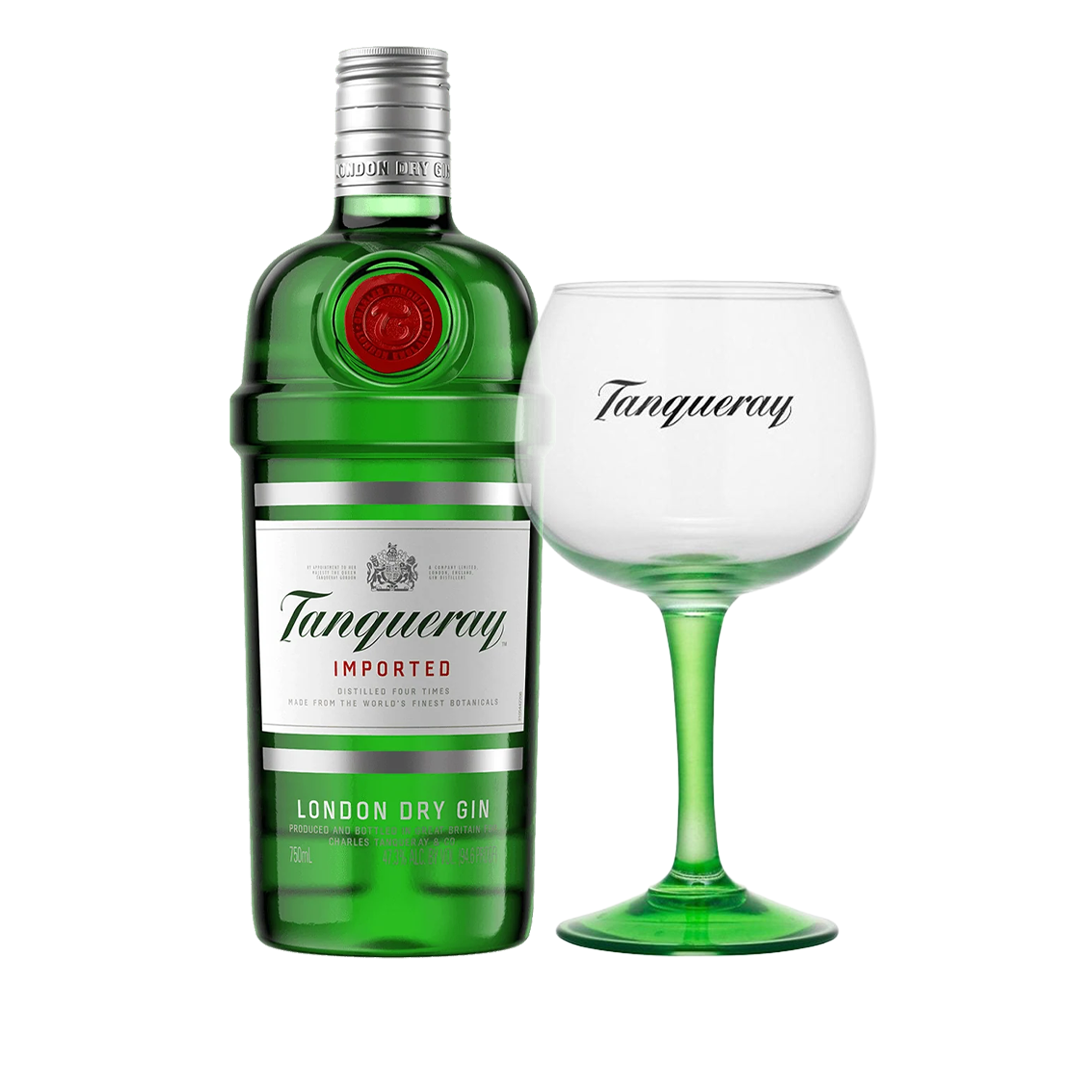 Tanqueray London Dry Gin 750ml with FREE Tanqueray Coppa Glass