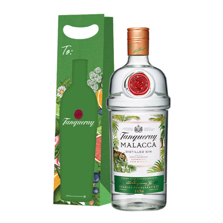 Tanqueray Malacca 1L with Gift Bag & Note Card