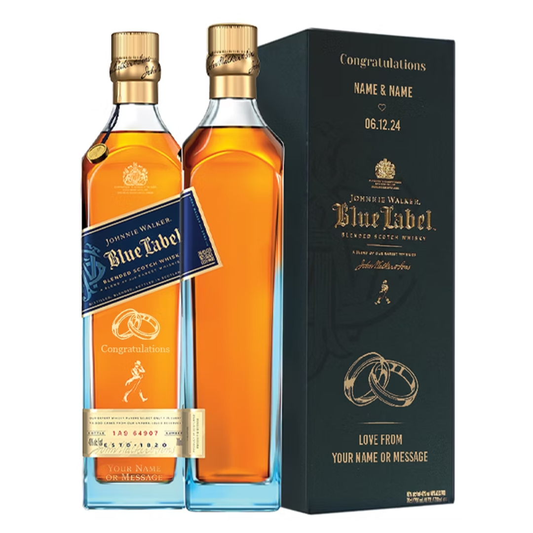 Johnnie Walker Blue Label 750ml with FREE Customized Bottle and Box Engraving P1